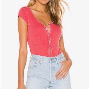 Vintage snap front Henley